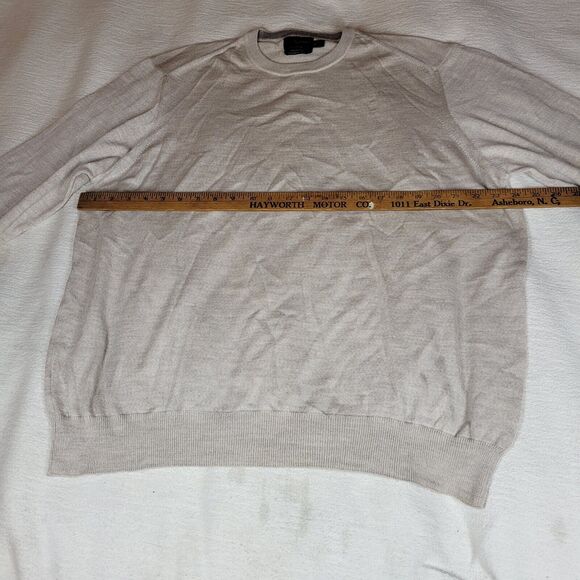 Black 1826 Brown Sweater Mens Beige Size XXL 100% Merino Wool Made Italy Winter - Picture 9 of 16